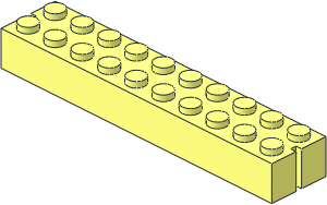 Mursten Brick  2 x 10 with 2 Slots