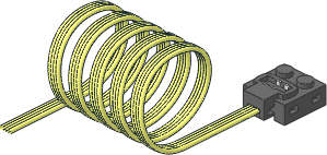 ~Electric Power Functions Coiled Cable with Dark Bluish Grey Functions Connector with PF Bottom