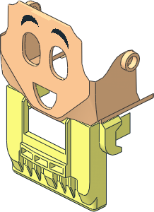 ~Electric Hub Luigi Body Front and Light Nougat Head with Black Eyebrows Pattern