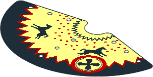 Sheet Fabric Tepee Cover with Black Edge and Horses Pattern