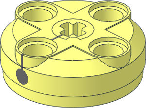 Electric Powered Up Small Angular Motor Drive Hub with Dark Bluish Grey Pointer