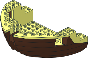 Boat Bow 16 x 12 x  5.333 with Brown Bottom
