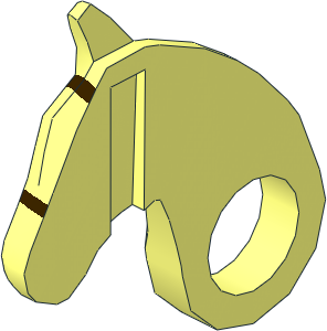 ~Animal Horse Poseable Head Right with Dark Brown Bridle