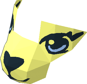 ~Animal Poodle with Bright Light Blue Eyes Pattern - Face