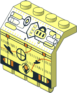 Hinge Panel  2 x  4 x  3.333 with UFO Pattern