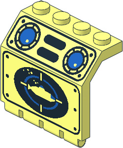 Hinge Panel  2 x  4 x  3.333 with Submarine Pattern