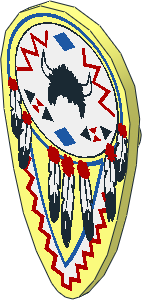 Minifig Shield Ovoid with American Indian Pattern