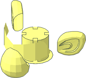 ~Minifig Head with Exaggerated Chimpanzee Features - Face