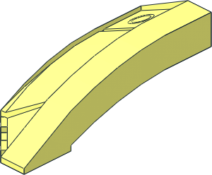 ~Slope Brick Round  3 x  8 x  2 Right without Top Face