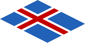 Sticker  2.4 x  3 with Iceland Flag