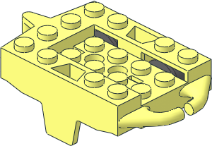 Train Base  4 x  5 Roller Coaster with Dark Bluish Grey Wheels
