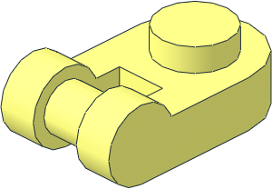 Plate  1 x  1 Round with Horizontal Handle on Side