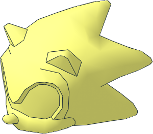 Minifig Head Sonic the Hedgehog