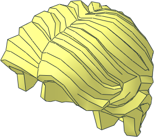 Minifig Hair Short Wavy with Centre Parting