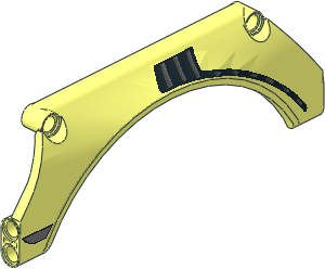 =Technic Panel 15 x  2 x  5 Mudguard Arched with Vent Grid Left Pattern