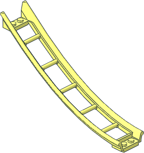 Train Track Roller Coaster Ramp  4 x 16 x  6 S-Shape Lower