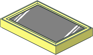 Tile  2 x  3 with Framed Mirror Pattern