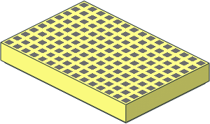 Tile  2 x  3 with 150 Dark Bluish Grey Squares Pattern