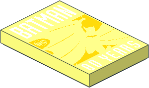 Tile  2 x  3 with "BATMAN", "DC" and "80 YEARS" Pattern