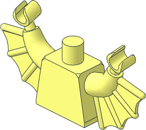 Minifig Torso with Bat Wing Arms