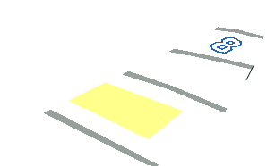 ~Sail  6 x 12 Triangular with Blue "8", Horizontal Light Grey Stripes - Common Pattern