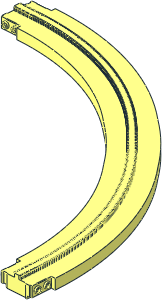 Monorail Track Curve Quarter