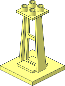 Support  4 x  4 x  5 Stanchion with Tall Studs