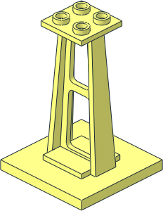 Support  4 x  4 x  5 Stanchion with Regular Studs