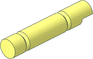 ~Wheel Axle Metal with Notched End