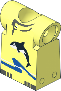 Technic Action Figure Torso with Orca Pattern