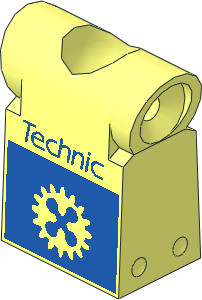 Technic Action Figure Torso with Technic Logo and Gear Pattern