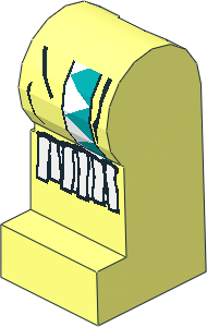 Minifig Leg Left with Dark Turquoise/White Triangles, White Fringe Pattern