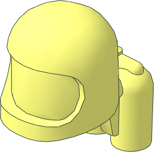Minifig Baby Head with Space Helmet and Air Tanks