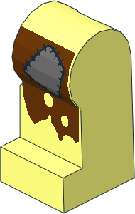 Minifig Leg Left with Rags and Patch Pattern