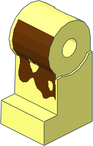 Minifig Leg Right with Rags Pattern