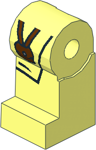 Minifig Leg Right with Pouch Pattern