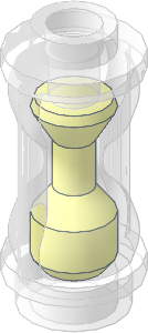 Minifig Utensil Hourglass with TransClear Housing Pattern