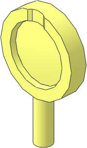 Minifig Tool Magnifying Glass with Thick Frame and Lens