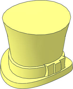 Minifig Hat Cylinder Tapered with Hatband