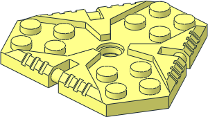 Plate  6 x  6 Hexagonal with Pin Hole and Handles