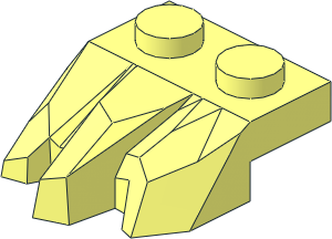 Plate  1 x  2 with  3 Rocky Claws