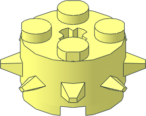 Brick  2 x  2 Round with  8 Spikes