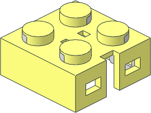 ~Electric Brick  2 x  2 x  0.667 Top with Metal Fins