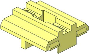 ~Electric Brick  2 x  2 x  0.667 Underside with Bottom Square Hole with Angled Sides