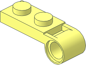 Plate  1 x  3 with Offset Peghole on Underside