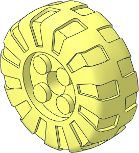 Wheel 16 x 37 Hard-Plastic with 4 Studs