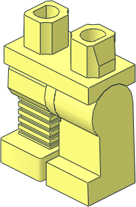 Minifig Hips and Legs with Robotic Leg Right