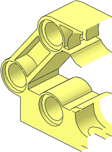 ~Technic Brick  5 x  3 x  1 with  8 Pegholes and  2 Studs - Half