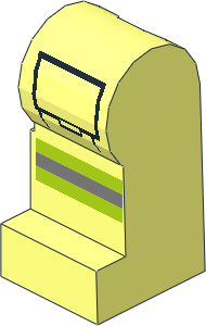 Minifig Leg Left with Reflective Stripes and Black Pocket Outline Pattern
