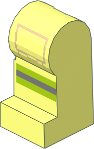 Minifig Leg Left with Reflective Stripes and Tan Pocket Outline Pattern